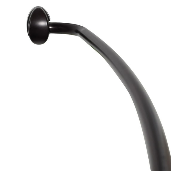 Zenna Home NeverRust Aluminum Adjustable Curved Shower Curtain Rod, 44" to 72", Bronze