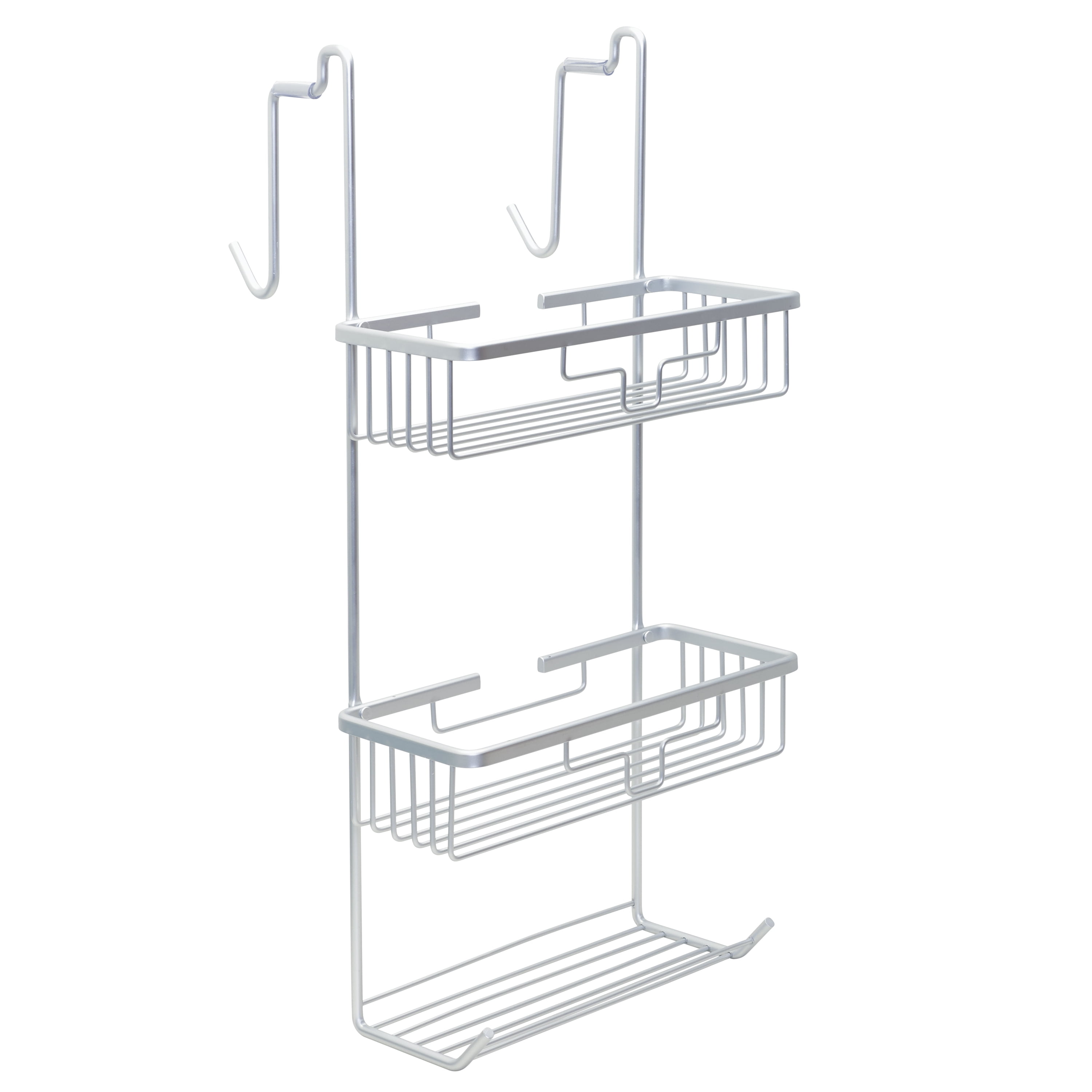Zenna Home Extra Wide Hanging Over-the-Shower Caddy, Wide, Satin Chrome