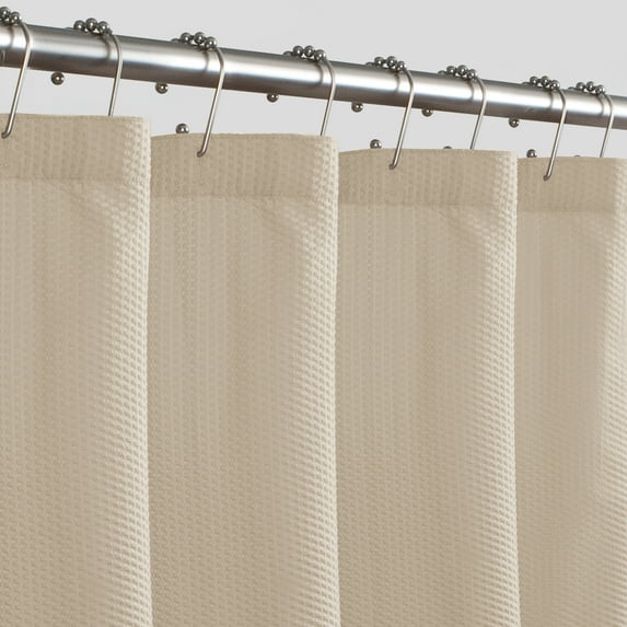 Zenna Home Norwich Water Repellent Fabric Shower Curtain Liner, Beige