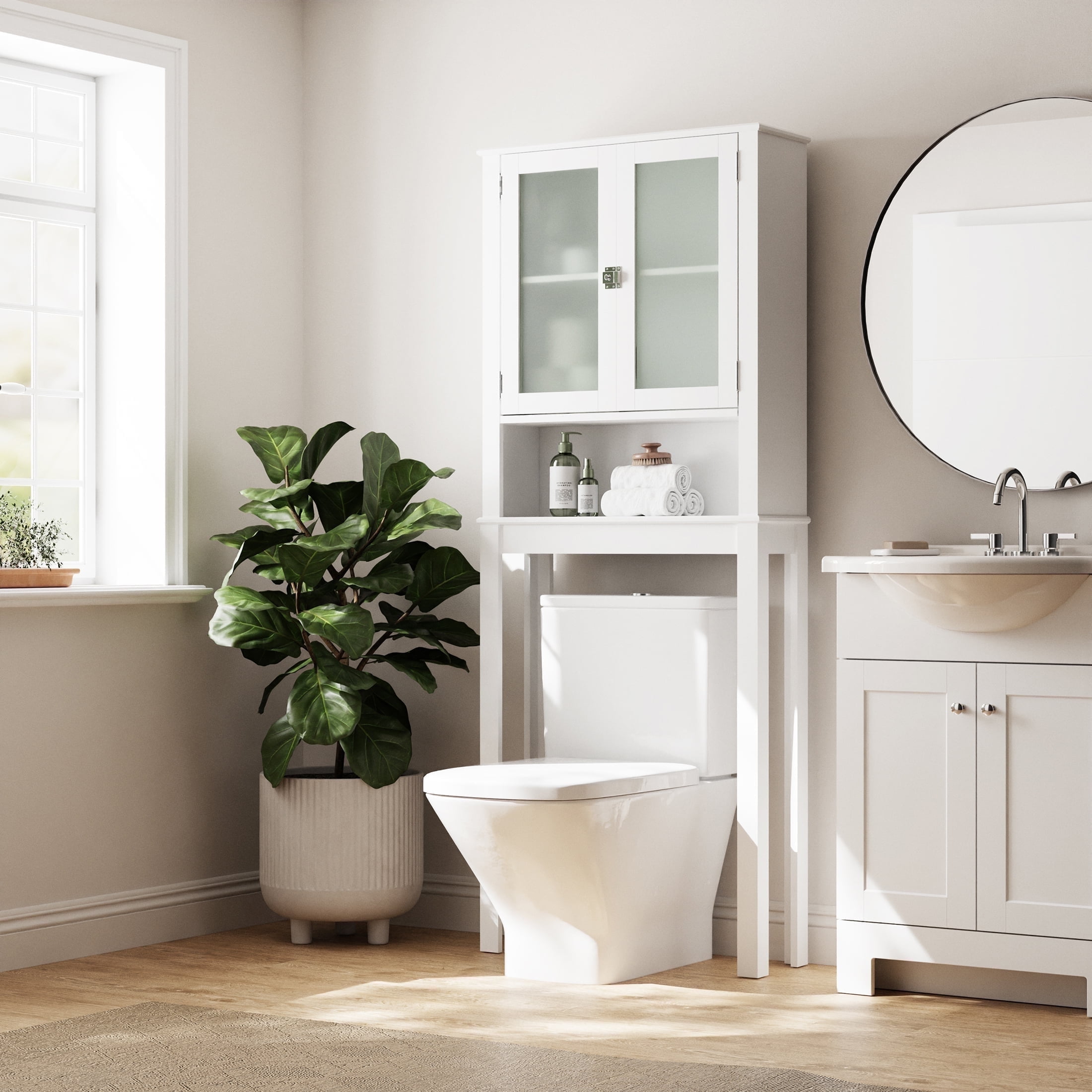 Zenna Home over-the-Toilet Space Saver Bathroom Storage Shelf, 3 Tiers ...
