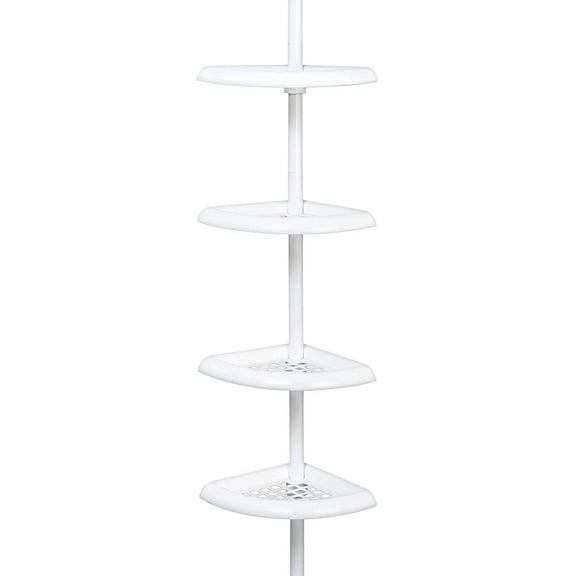 Zenna Home Pole Shower Caddy, White