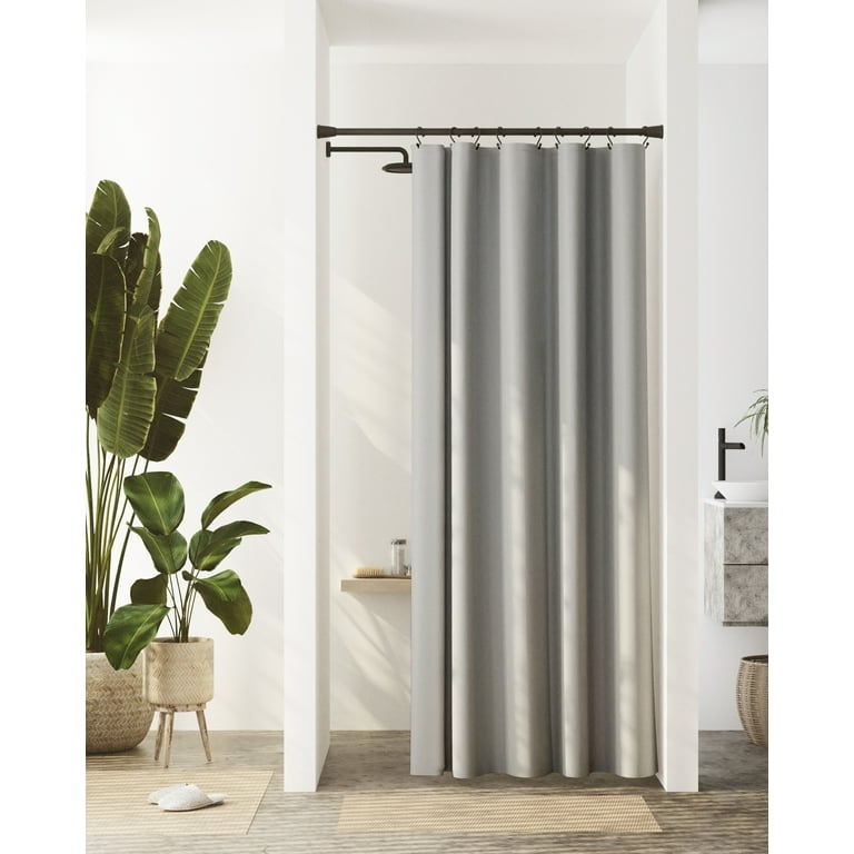 Zenna Home Recycled Cotton Waterproof Stall Shower Curtain Liner w
