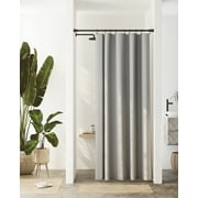 Zenna Home Recycled Cotton Waterproof Stall Shower Curtain Liner w/Anti-Draft Clips, 54" x 78", Grey