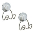 thumbnail image 1 of Zenna Home Rustproof Shower Storage Hooks, Set of 2, Adhesive or Suction Mount, Stainless Steel, 1 of 6