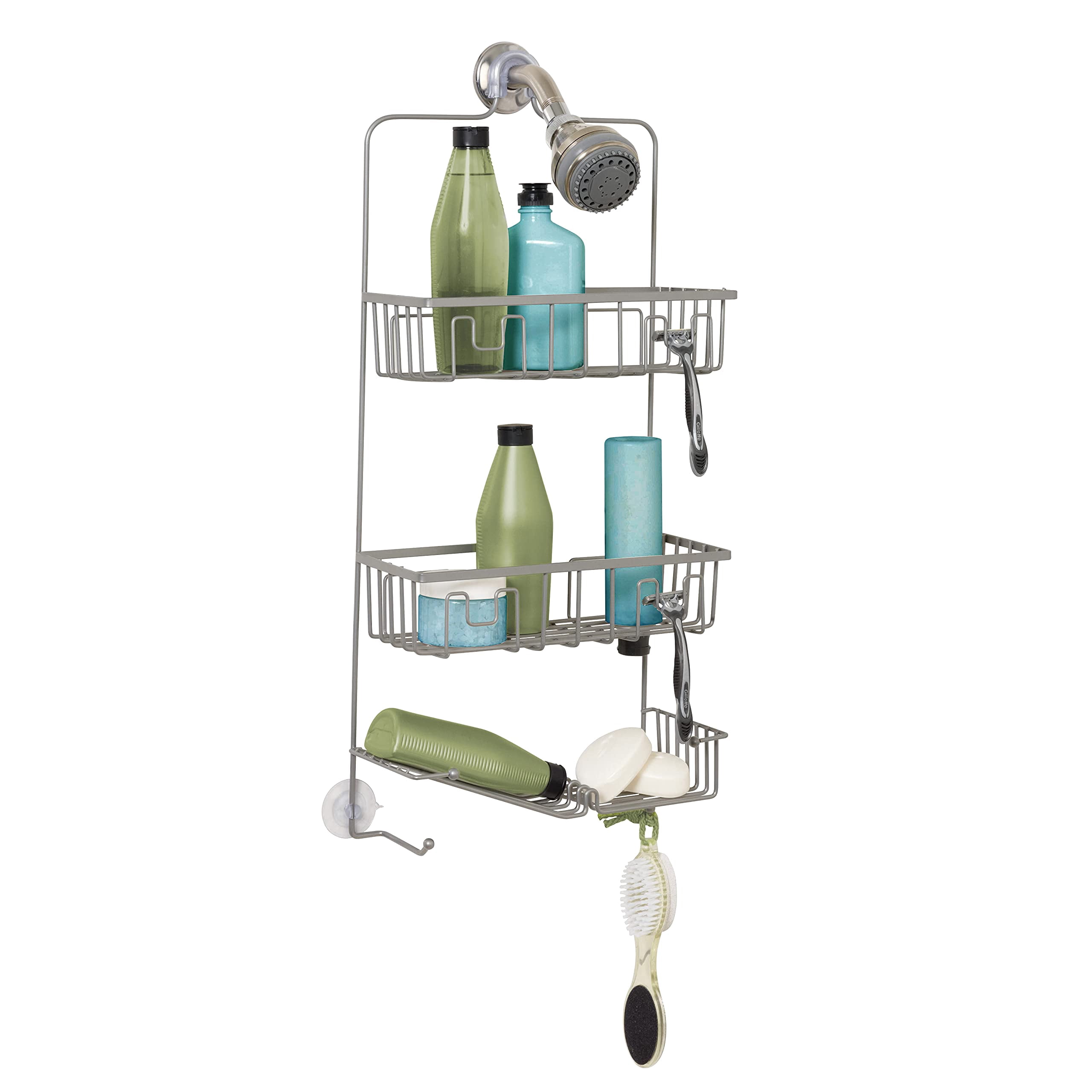 Zenna Home Shower Caddy Hanging Bathroom Organizer, Steel Shower Rack ...