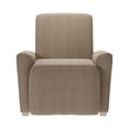 thumbnail image 1 of Zenna Home Simply Fit 4-Piece Steps Stretch Recliner Slipcover, Mocha, 1 of 6