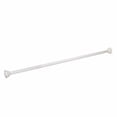 thumbnail image 1 of Zenna Home Rust-Resistant Adjustable Tension Decorative Shower Rod, White, 1 of 5