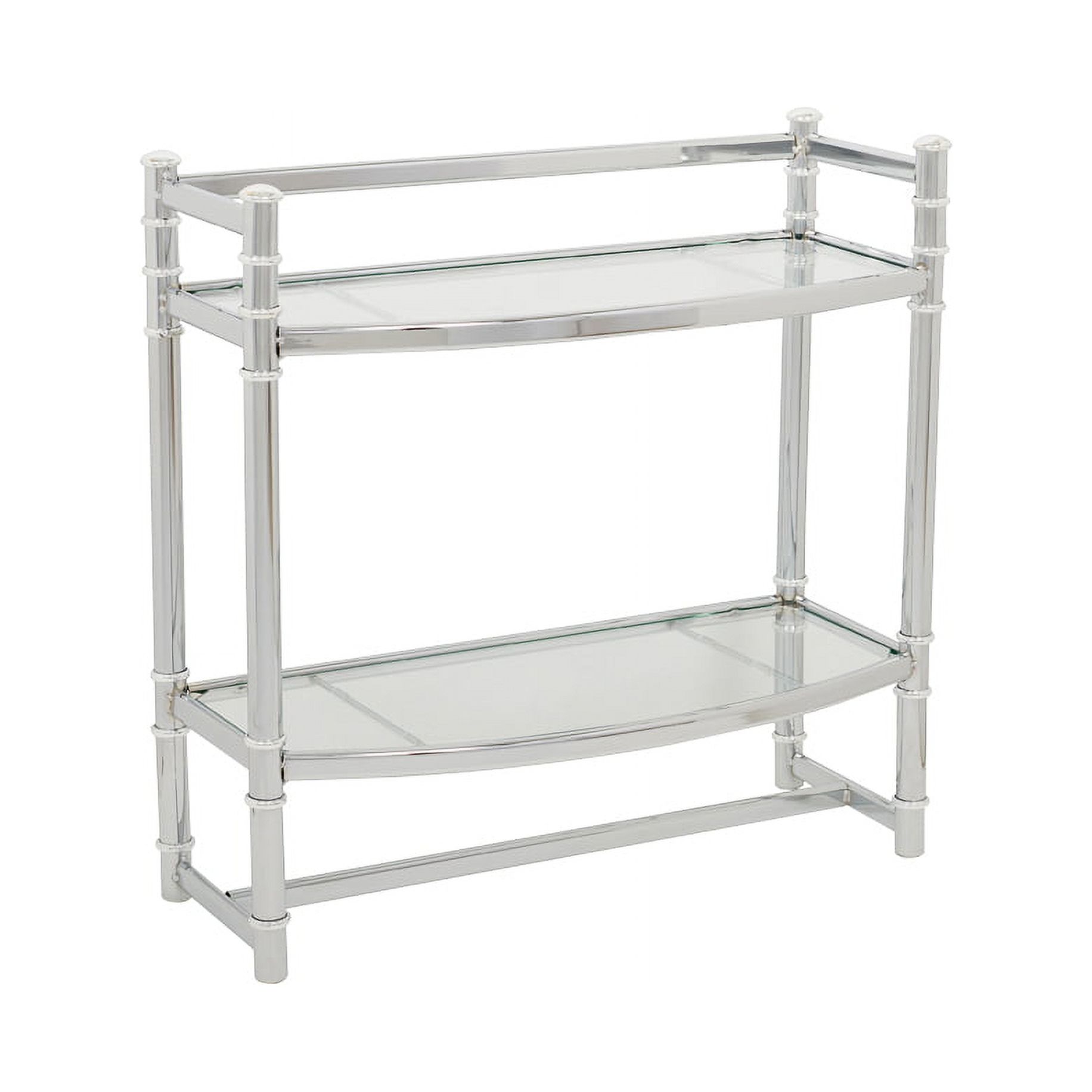 Zenna Home Wall Shelf, in Chrome, with Tempered Glass Shelves - image 1 of 2