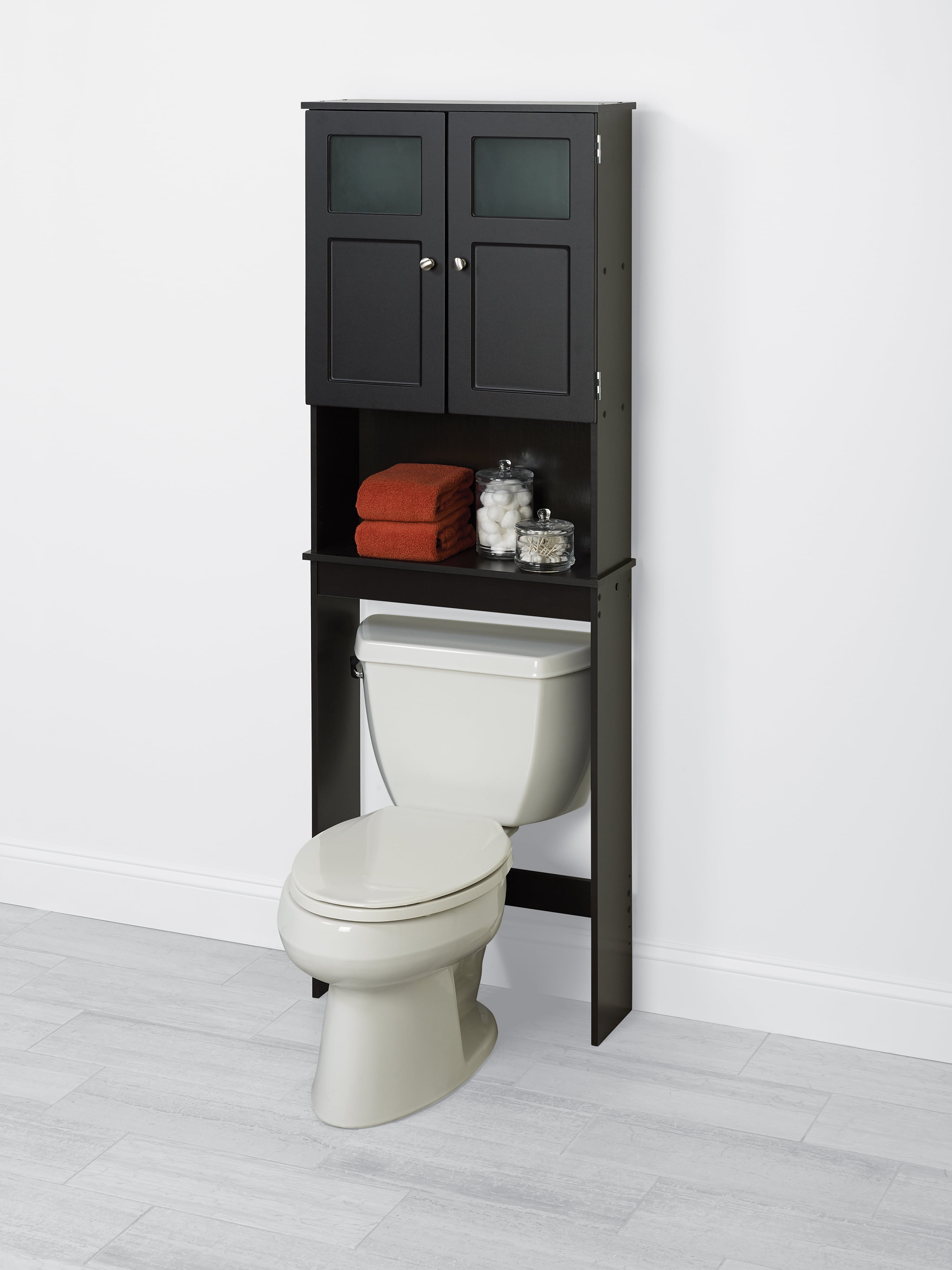 Zenna Home overtheToilet Bathroom Spacesaver with Glass Windows, 3