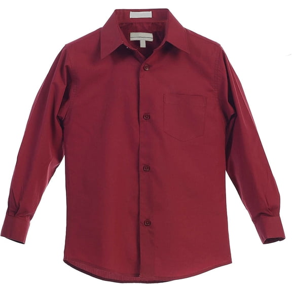 Zennyo Signature Boys Regular Fit Long Sleeve Standard Cuff Pocket Dress Shirt