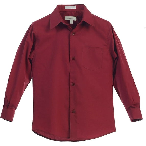 Zennyo Signature Boys Regular Fit Long Sleeve Standard Cuff Pocket Dress Shirt