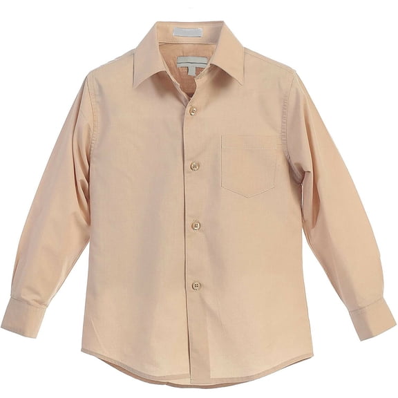 Zennyo Signature Boys Regular Fit Long Sleeve Standard Cuff Pocket Dress Shirt