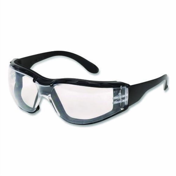 Zenon Z12 Polycarbonate Safety Glasses, Black Nylon Frame, Clear Polycarbonate Lens | Bundle of 10