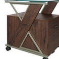 thumbnail image 1 of Zenos Mobile File Cabinet with Casters in Traditional Cherry Red Engineered Wood, 1 of 11