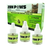 Zenpaws Upgraded No Scent - Diffuser Cat Relaxant Refill - Compatibility Refills fit and are Compatible with All Major Brand diffusers. Feliway, Comfort Zone, ThunderEase, Relaxivet