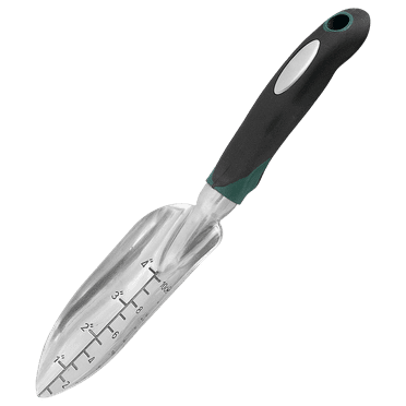 Zenport 15308C Transplanting Trowel with Cushion Grip, Black
