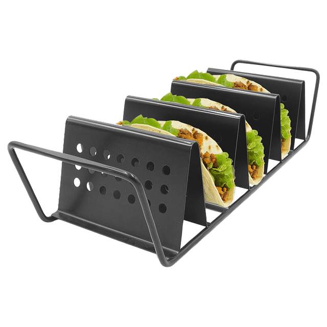 Zenport 870015-1PK 3-Taco Cooking Nonstick Grill Rack