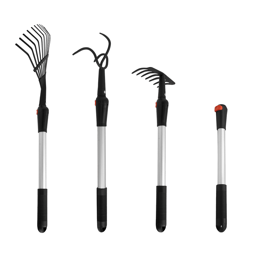 Zenport J0016-K1 Cultivator and Rake Garden Multi Tool Bundle