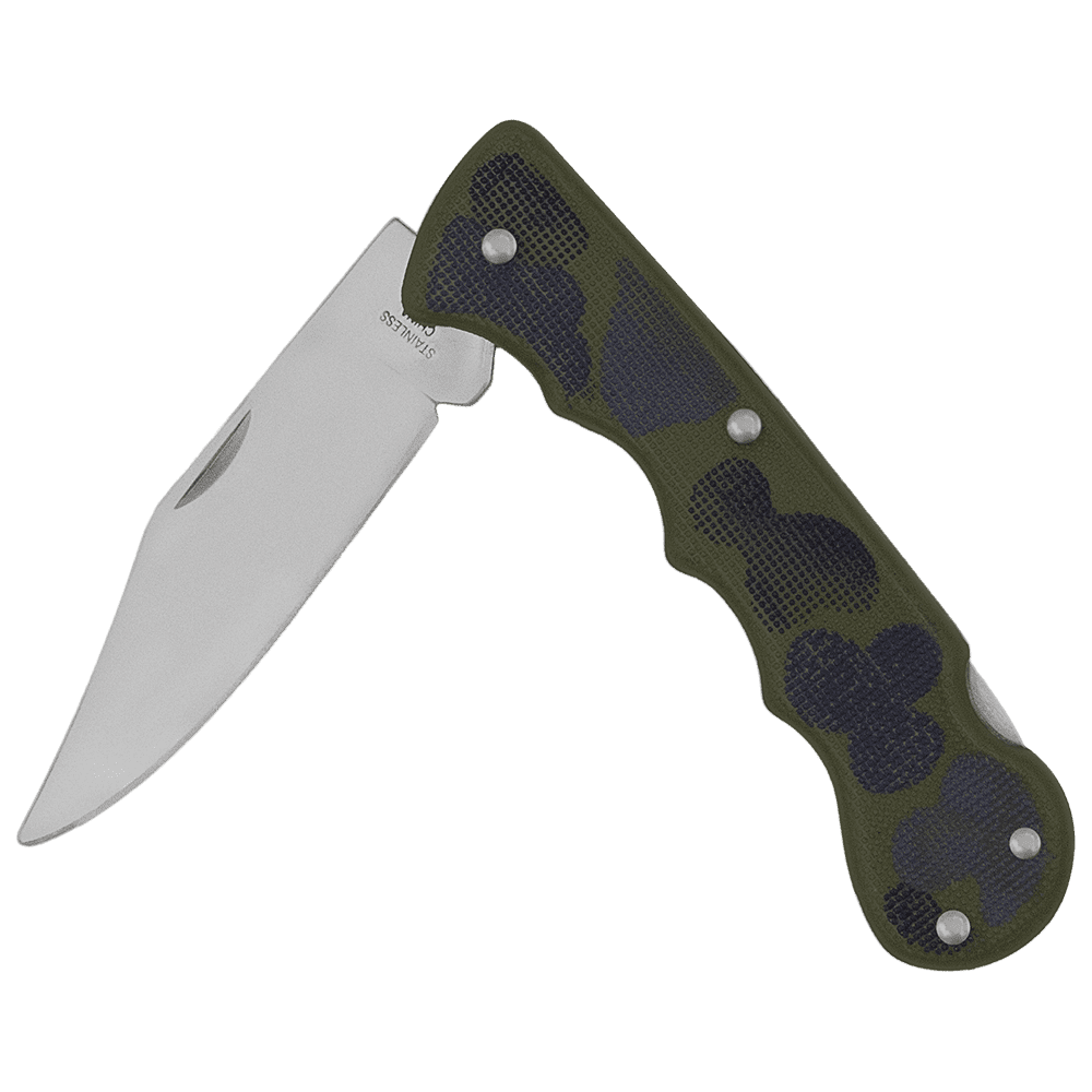 Zenport CSK7002 Folding Pocket Knife, Straight Blade, 4 Inch Blade, Green - 3 Pack