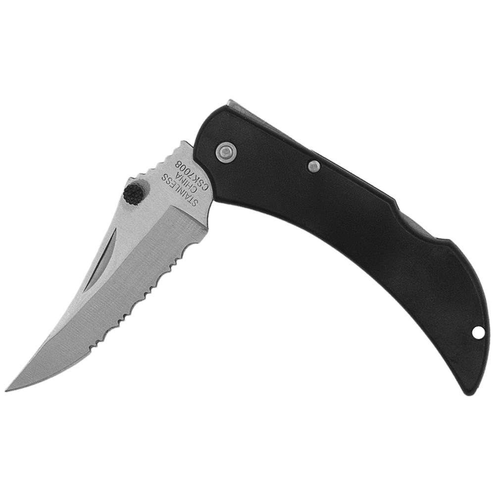 Zenport CSK7008 Folding Pocket Knife, Serrated Blade, 5-Inch - 3 Pack