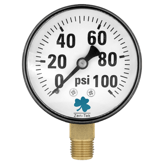 Zenport DPG100 Dry Air Pressure Gauge, 0-100 PSI