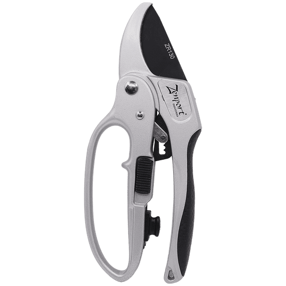 Zenport ZR130 Deluxe Ratchet Shear, 8.5-Inch, Silver