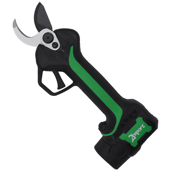 Zenport EP26 Cordless Electric Pruner, 1-Inch Cut, 2 Batteries, Black/Green