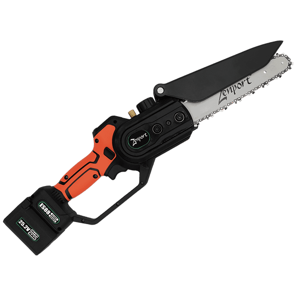 Zenport ES88 Cordless Chainsaw, 8-Inch, 25-Volt Battery