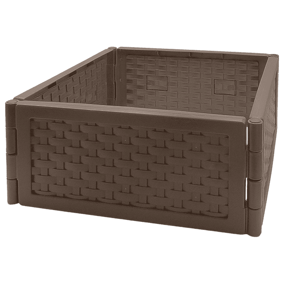 Zenport F580 Modular Raised Garden Bed, Brown