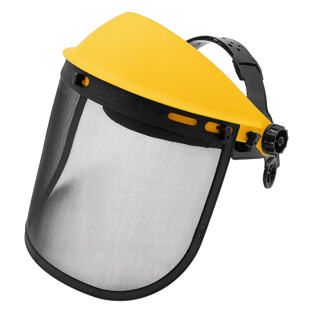 Zenport FS825 Face Shield with Adjustable Mesh Visor, Black/Yellow