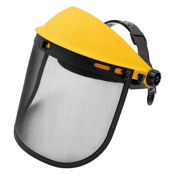 Zenport FS825 Face Shield with Adjustable Mesh Visor, Black/Yellow