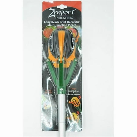 Zenport Fruit Picker Long Reach Fruit Harvester Multi-Function Picker 28-Inch