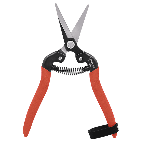 Zenport H300 Harvest Shear, Long Straight Blade, 2 Inch Carbon Steel Blades, Red
