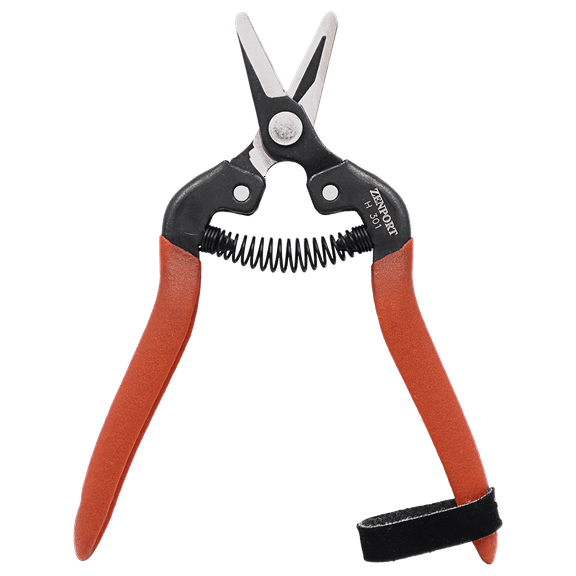 Zenport H301 Harvest Shear, Short Straight Blade, 1 Inch Inch Carbon Steel Blades, Red - 3 Pack
