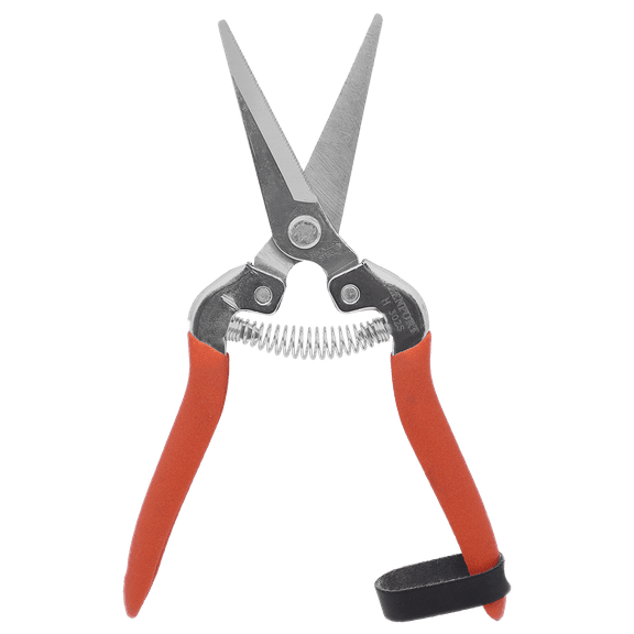 Zenport H302S Harvest Shear, Straight Serrated, 2.25 Inch Stainless Steel Blades, Red