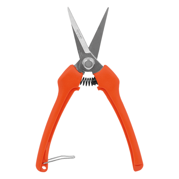 Zenport H306S Euro Style Harvest Shear Straight Blade, 2.5 Inch Stainless Steel Blades, Orange - 3 Pack