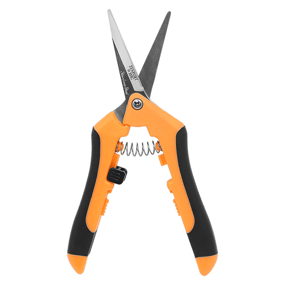 Zenport H355C Hydroponic Curved Microblade Pruner, 2 Inch Stainless Steel Blades, Black/Orange