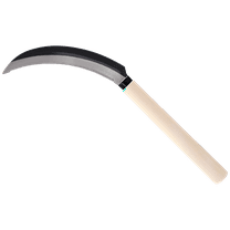 Zenport K205 Harvest Knife Weeding Sickle with Wood Handle, Steel Blade