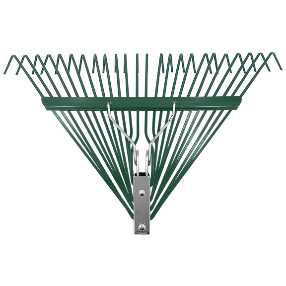 Zenport J2424 Leaf Rake with Deluxe Spring, 24-Tine, Rake Head Only, Green - 3 Pack