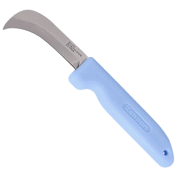 Zenport K103-B Harvest Utility Knife, 3 Inch Stainless Steel Blade, Blue - 24 Pack