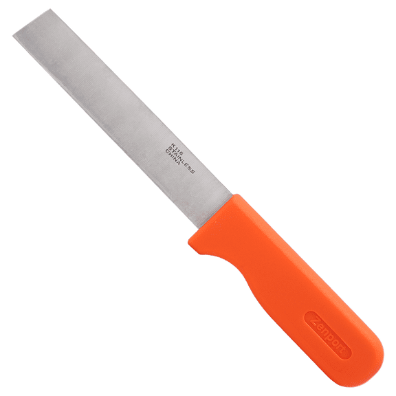 Zenport K116 Crop Harvest Knife, Produce, 6 Inch Stainless Steel Blade, Orange - 3 Pack