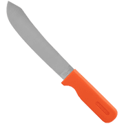 Zenport K118 Butcher Style Crop Harvest Knife, 7.75 Inch Stainless Steel Blade, Orange