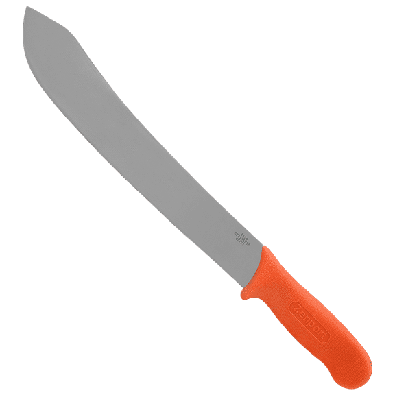 Zenport K120 12-Inch Butcher Style Field Knife, 12 Inch Stainless Steel Blade, Orange