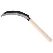 Zenport K205 Harvest Knife Weeding Sickle with Wood Handle, Steel Blade