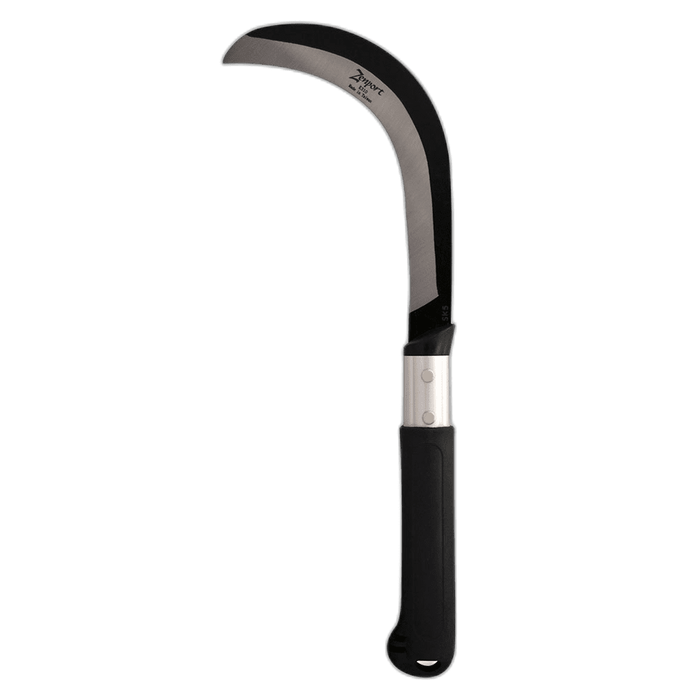 Zenport K310 Brush Clearing Sickle with Carbon Steel Blade and Aluminum Handle, 9", 9", Black