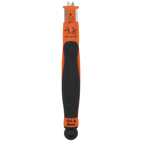 Zenport KS06 6-in-1 Multi-Sharpener for Pruners, Scissors, and Knives, Orange/Black