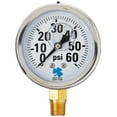 thumbnail image 1 of Zenport LPG60 Zen-Tek Glycerin Liquid Filled Pressure Gauge, 60 PSI, 1 of 2
