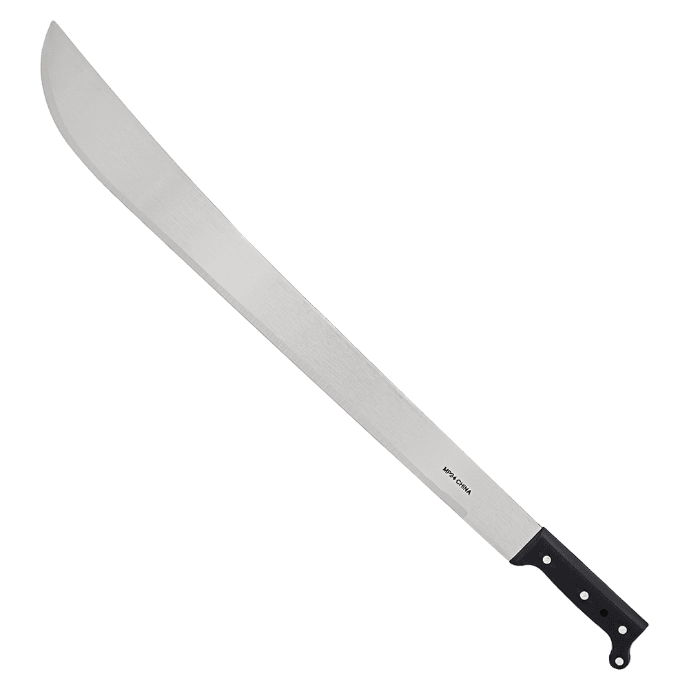 Zenport MP24 Machete with Sheath, 24-Inch Carbon Steel Blade, Silver/Black