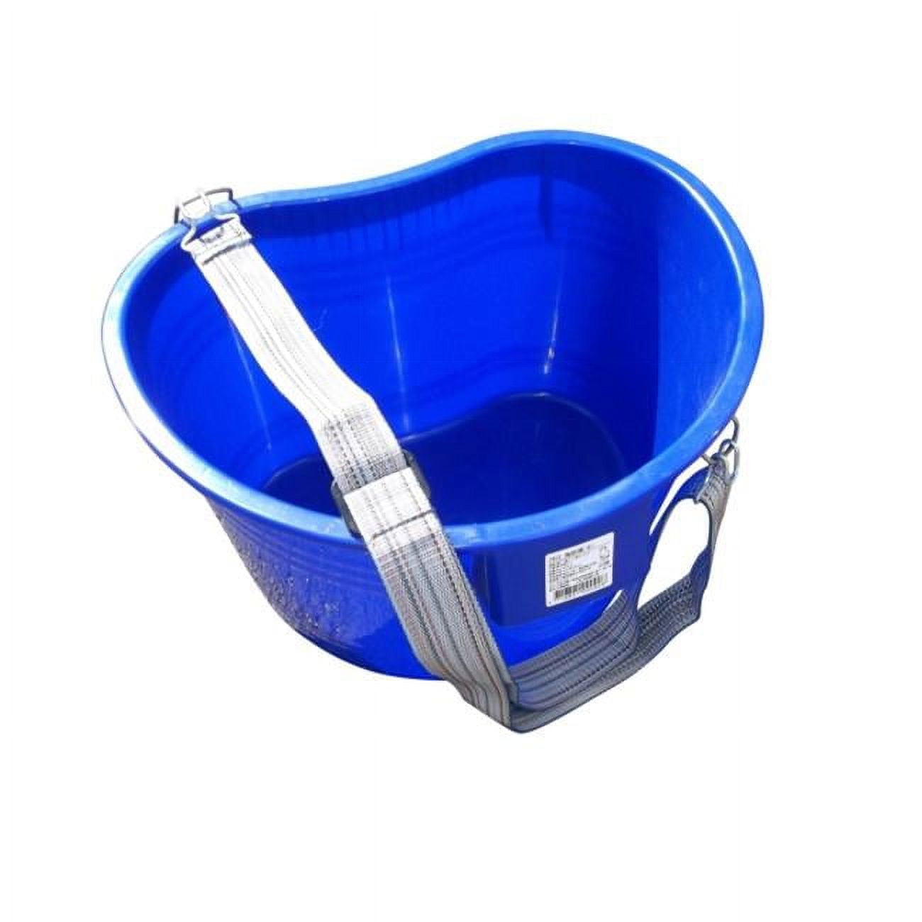 Zenport Plastic 22qt Kidney Shaped Picking Pail Bucket with Strap Blue
