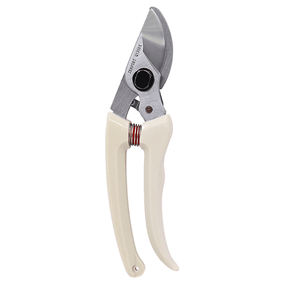 Zenport Q130DX 8.5-Inch Japanese-style Bypass Pruner, 0.5-Inch Cut, 2 Inch Blades, Cream - 3 Pack